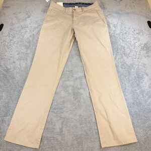 Jos A Bank 1905 Mens Chino Pants 32x32 Khaki Tan Tailored Fit Flat Front  NWT